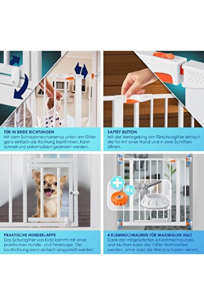 Kidiz Stair access gate No drilling 74-87 cm, Orange