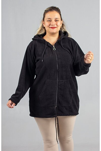 Truva XXL Women's Classic Black Fleece Hoodie