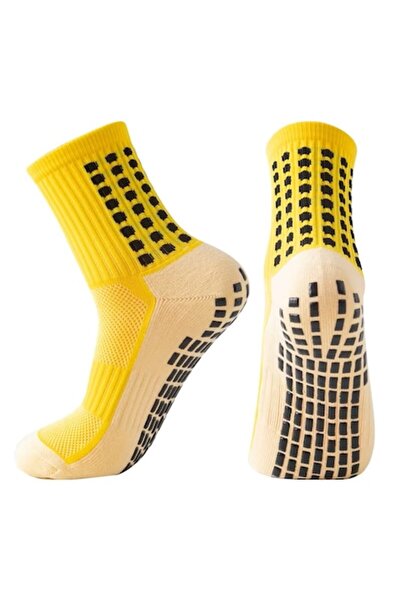 OEM Șosete de fotbal antiderapante, adulți, mărime universală, galbene