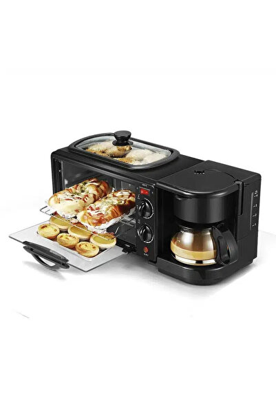 OEM Multifunctional 3-in-1 breakfast appliance, lid included, oven, grill, coffee filter