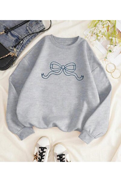 Oceanwear سويت شيرت نسائي بياقة دائرية مطبوع من فيونك
