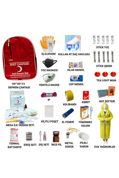Bestway ve Diğeri Deprem Çantası (Acil Durum Kiti) - Küçük
