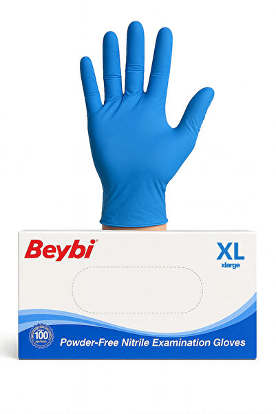 Medicalx Beybi Mavi Nitril Muayene Eldiveni 100’lük Kutu - Xlarge