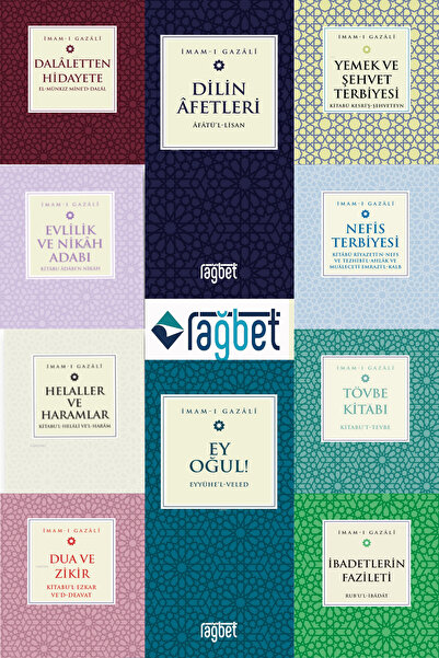 Rağbet Yayınları İMAM GAZALİ SETİ 10 KİTAP; DİLİN AFETLERİ, EY OĞUL, DUA VE Z...