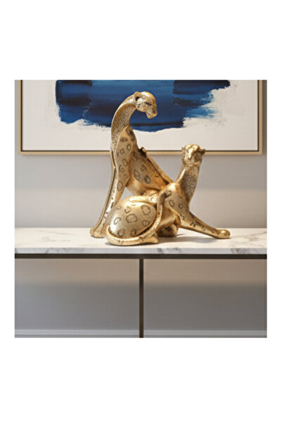 Flower Toys Leopar 2 Li Dekoratif Büyük Biblo