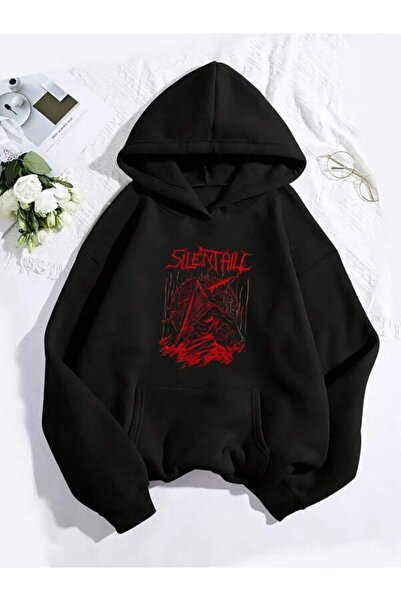 Ritec هودي مطبوع للجنسين بتصميم Silent Hill قصة فضفاضة