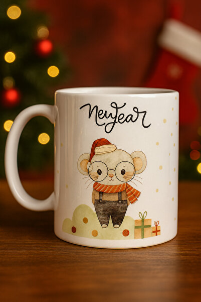 uğurlu dükkan Happy New Year Christmas Mouse Mug Cup