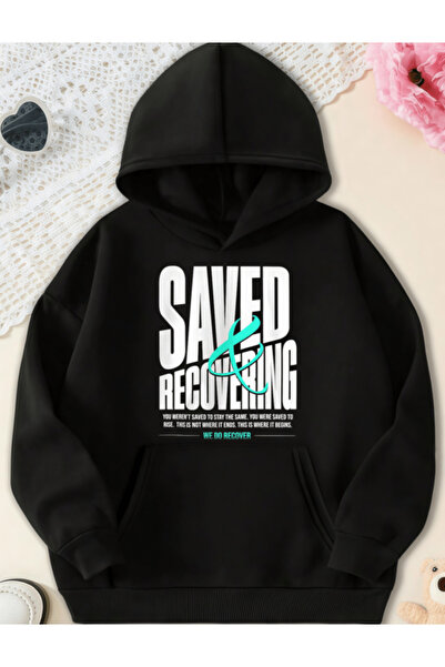 Ritec هودي مطبوع للجنسين قصة فضفاضة ذو طابع تحفيزي