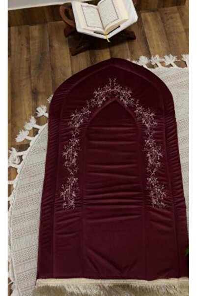 Gerenic سجادة مطرزة محشوة بالمخمل - كستنائي