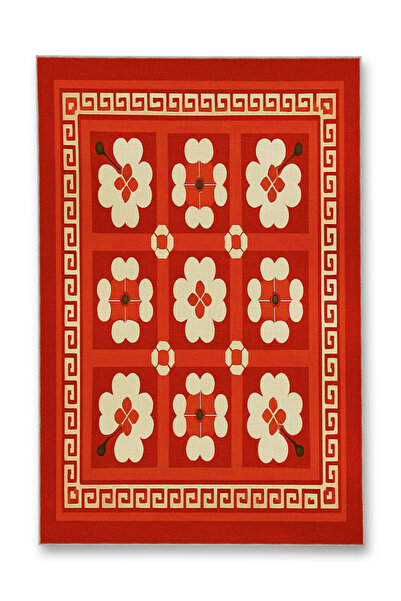 Rugs Modern Halı سجادة موسو زرقاء بنفسجية اللون بنمط زهور عرقية منسوجة بقاعدة...