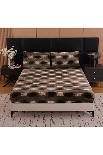 Truva Grup Faux Rabbit Fur Bed Cover with Elastic – Ultra Fluffy 3-Piece Set, 180x200+30 cm