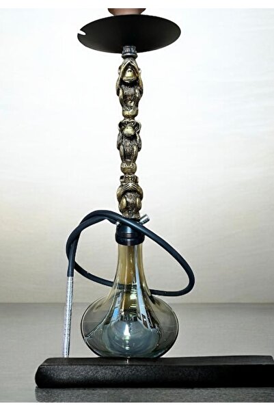 Long 3 maymun figürlü 80 cm nargile takımı