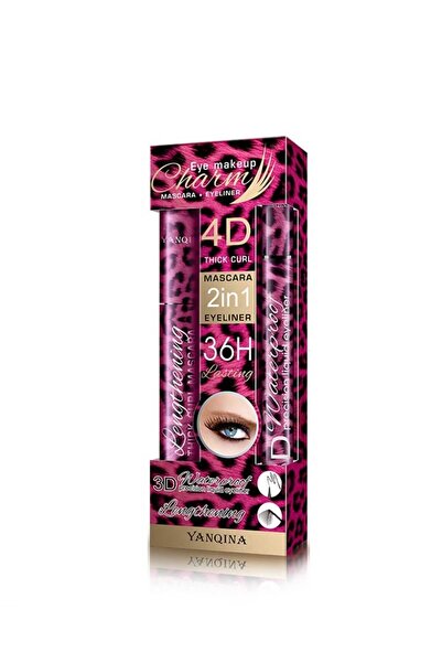 SENCE Set Creion de Ochi și Rimel 4D Roz Leopard - Rezistență 36H