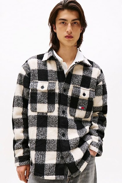 Tommy Hilfiger Men's Check Oversized Square Patterned Lumberjack Shirt Jacket...
