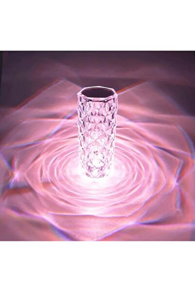 PORKY Shop Crystal Diamond LED Lamp, 16 RGB Colors, 6 Brightness Levels, Touch and Remote Control,