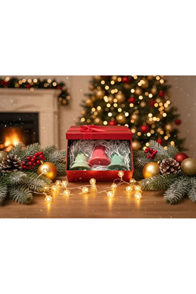 Herum Set of 3 scented candles, HANDMADE, soy wax, cotton wick, Bells, 8 cm