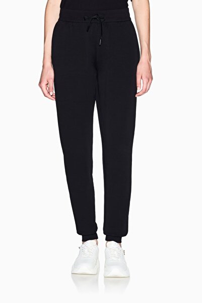 Armani Exchange Women's Full-Fit Lace-Up Rubber Leggings - Black