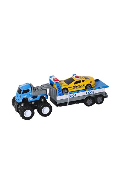My Reality Fashion Klx600-361 Friction Die Cast 4X4 Police Car with Carrier -Vardem