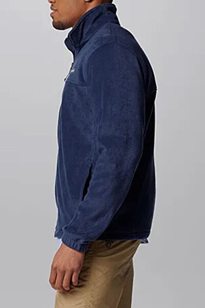 Columbia Men's Steens Mountain Full Zip 2.0 Full Fit Full Length Zip-Up Fleece Top - Navy Blue