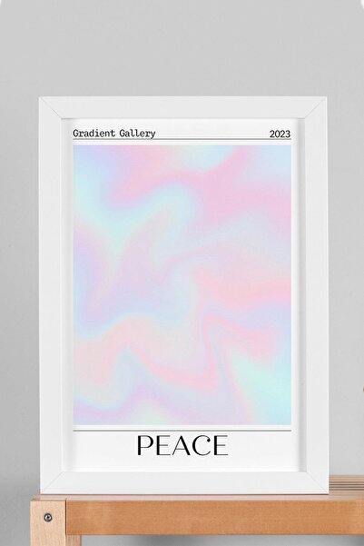 Saturn Tablou înrămat cu pace, pace, liniște, aură, energie, culori, galerie de gradient