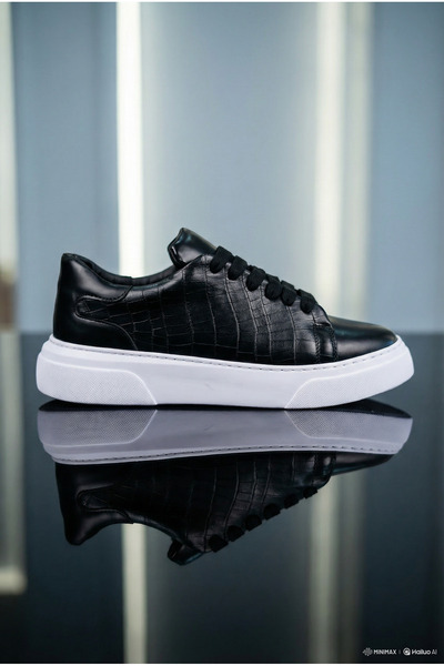 sauron Pantofi de zi cu zi pentru bărbați, alb-negru, cu talpă ortopedică A318