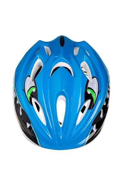 Tessari Blue Cycling Helmet with Shark Design (52-56 cm)