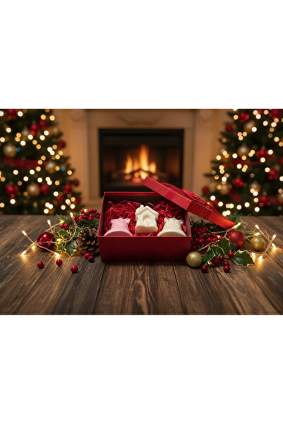 Herum Set of 3 scented candles, HANDMADE, soy wax, cotton wick, Bells and House, 7.5 cm