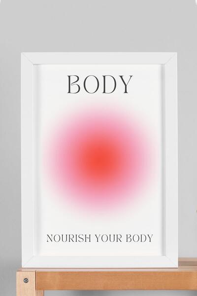 Saturn Alimentează-ți corpul Pictură înrămată în cadru Roșu Roz Aura Culori energetice - Îngrijiează-ți corpul