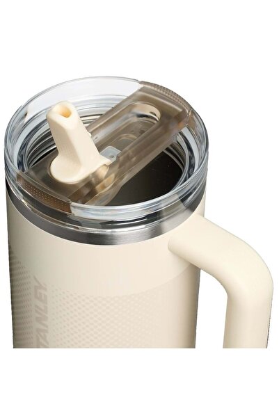 Stanley The Quencher Protour Flip Straw Tumbler Thermos with Straw 1.18 Lt Flask with Straw Bej