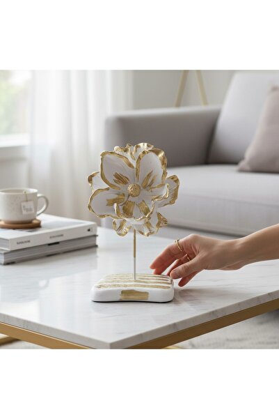 BASSDEKOR BETON - LOTUS - BEYAZ-ALTIN