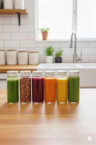 junibeliw 6Pcs 40ml Wide Mouth Desktop Mini Condiment Jar Ginger Shot Glass Bottle with Metal Lid 6X40Ml