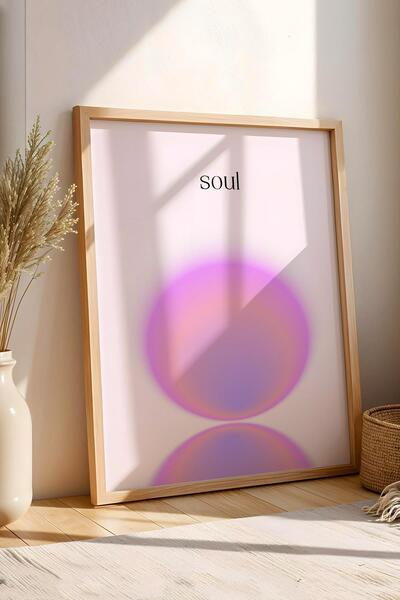 Saturn Ζωγραφική με κορνίζα Soul Spirit Ροζ Μωβ Χρώματα Ενέργειας Αύρας