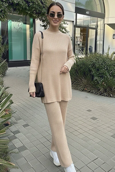 oshebu Γυναικείο Σετ Παντελόνι ψηλός λαιμός Τούνικ Κάτω-Επάνω