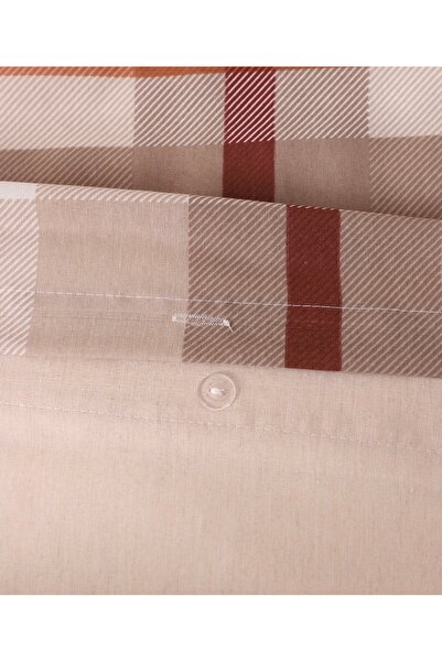 SERENART HOME Plaid Patterned Double Personality Bedding Set