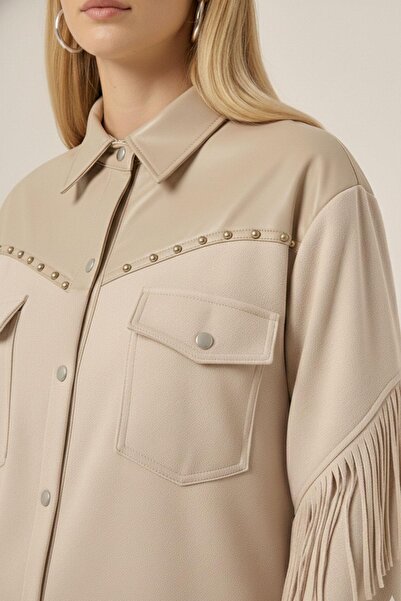 FTZ WOMEN Women's Scuba Suede Double Suit Beige 31232