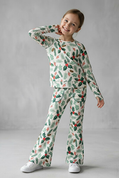 Colorinas Merrywear New Year Printed Flared Leggings