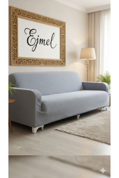 EJMEL Jakar Thick Fabric Sofa Cover Sofa Bed Cover Sofa Slipcover 3-Seater Stretchable Elastic Akalite