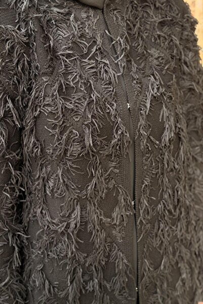 Ghisa Front Buckle Closure Rope Tassel Knitwear Jacket