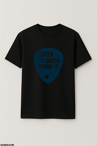 CALKARCOLLECTION تي شيرت للجنسين قصة فضفاضة ميوزيك إس يجلب الأشواق
