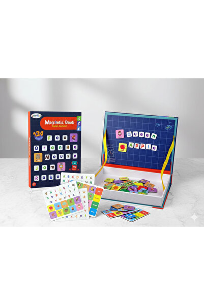Anka bazaar Manyetik İngilizce Alfabe Eğitici Oyuncak Seti - 134 Parça Mıknat...