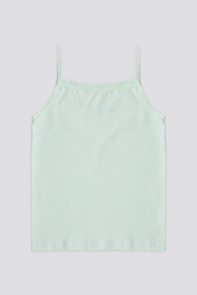 U.S. Polo Assn. Girl's Basic Thin Strap Tank Top Light Blue