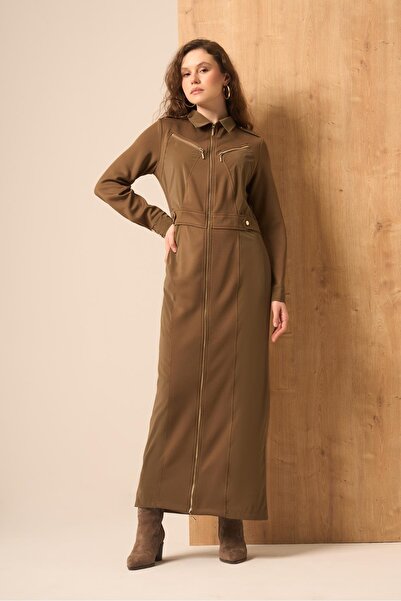 FTZ WOMEN Kadın Safir Elbise Kahve 31261