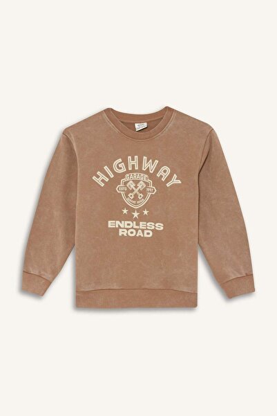 DeFacto Boy's 2-Piece Set Printed Sweatshirt Sweatpants G4967A825Wn