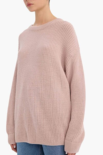 DeFacto Pulover tricotat simplu, cu decolteu rotund, din țesătură Thessaloniki, cu potrivire normală H6905AZ25WN