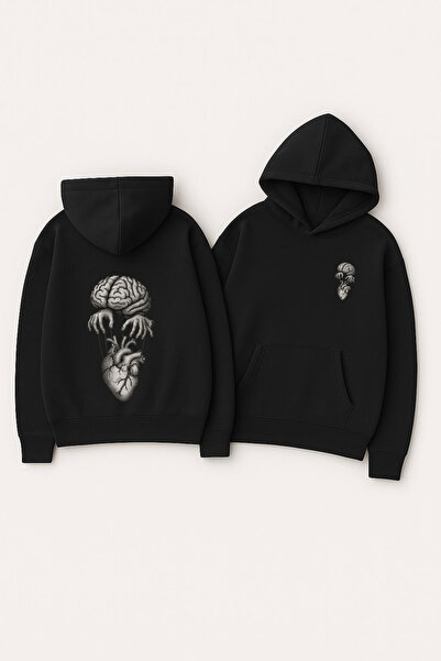 CLASSY.MODA Unisex cu glugă supradimensionat cu imprimeu Swea tricou – Ilustr...