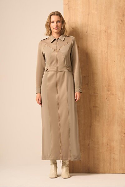 FTZ WOMEN Kadın Safir Elbise Beige 31261