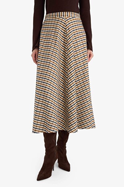 DeFacto Φούστα μίντι σε γραμμή Α με καρό σχέδιο G6014AX25WN