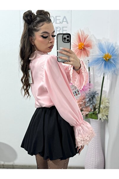 KATYDEA STORE Special shirt with accessorized collar MAYA