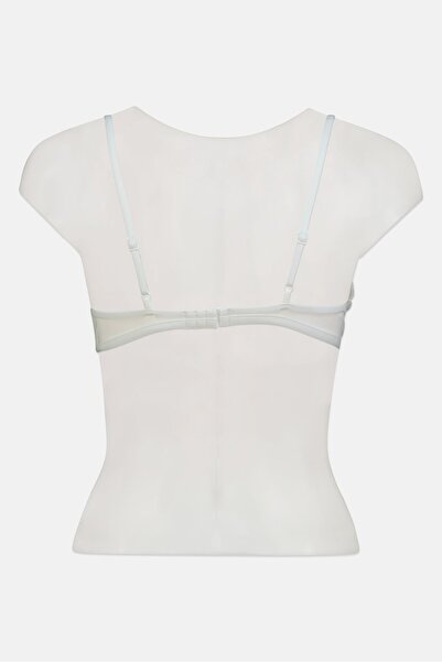 Calvin Klein Women Brand Logo Padded Triangle Bikini Top, White