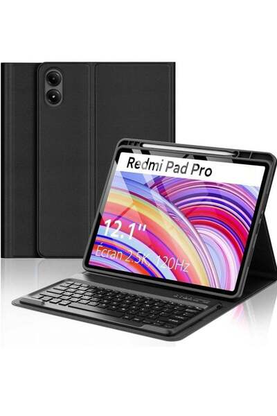 HYX Xiaomi POCO/Redmi Pad Pro 12.1'' 2024 Detachable Bluetooth Keyboard Case with Pencil Holder - Black